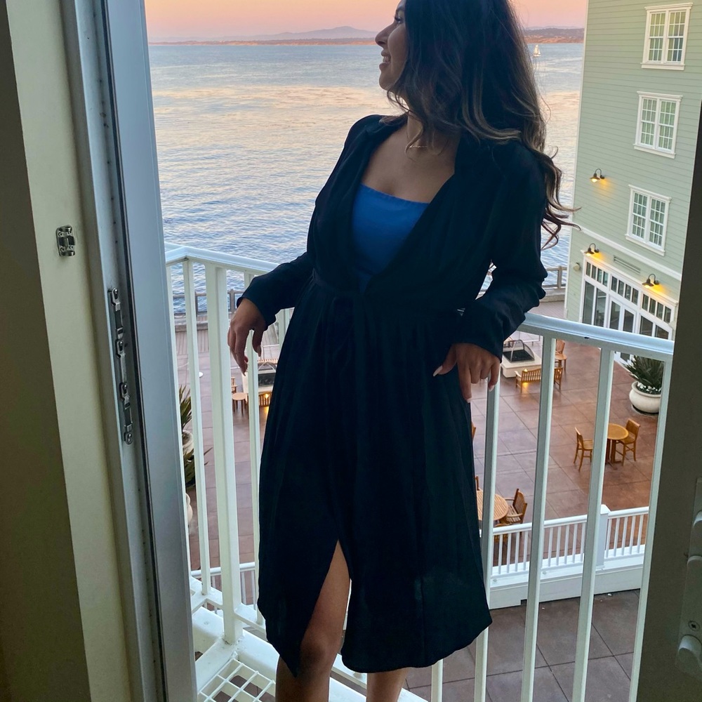 Black Long Duster Robe/jacket